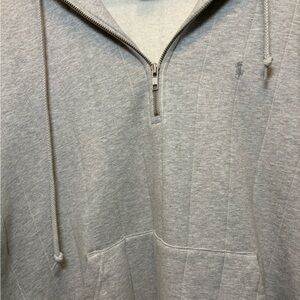 Vintage 90’s Polo Ralph Lauren Gray 1/4 zip  hoodie Men’s Small